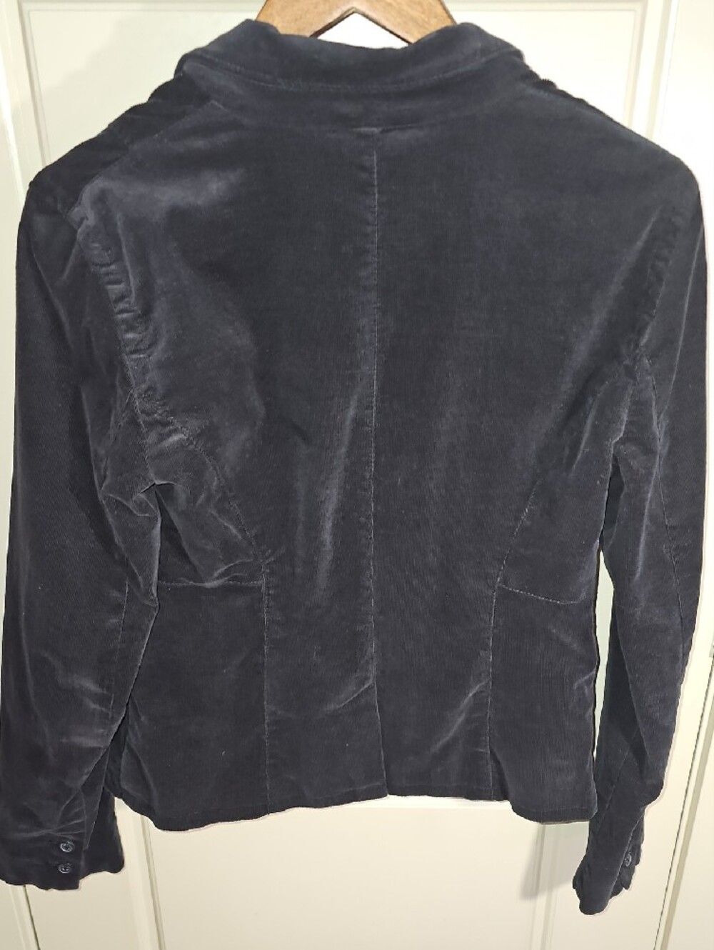 Calvin Klein Black Velvet Blazer with Printed Lining - Picture 3 of 5